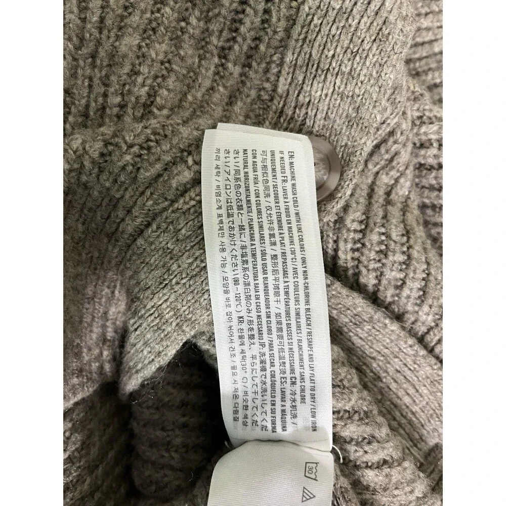 Abercrombie Fitch Cardigan Sweater Women’s M Brown Knit Cable Light Academia - Picture 8 of 9